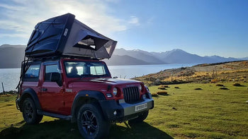 2020 Mahindra Thar customized with a Roof top tent