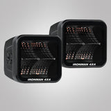 Ironman Lights - 20W LED Auxiliary Lights / Cube Lights - Flood Beam - Clear Colour